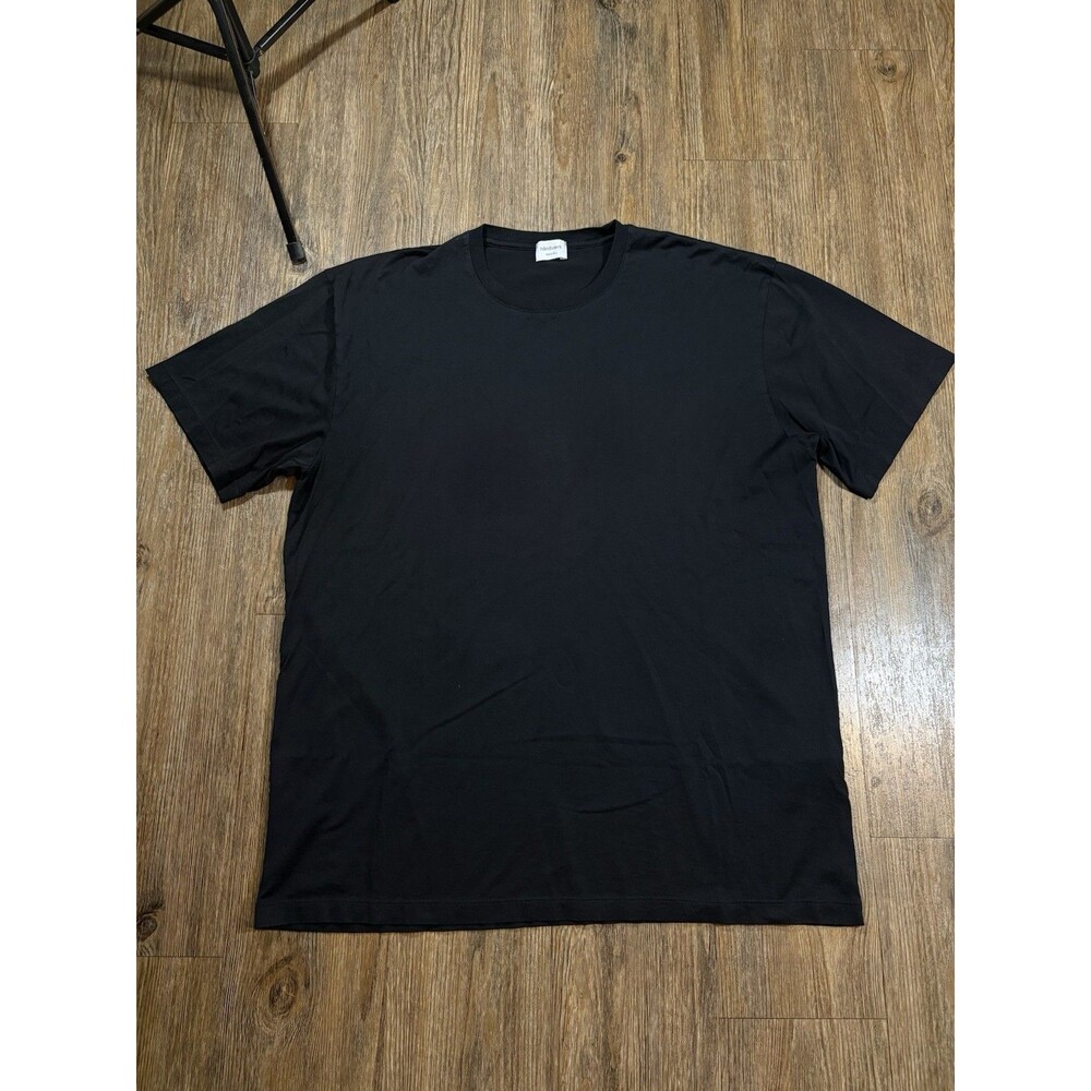 Handvaerk Shirt Mens 2XL Black 100% Pima Cotton Peruvian Crewneck Classic